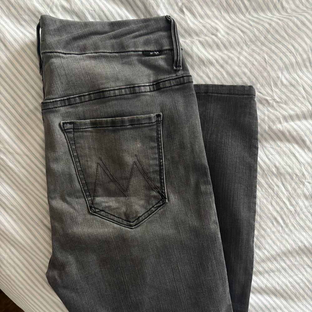 MOTHER grey skinny jeans